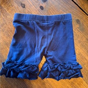 Navy Ruffle Kids Shorts
